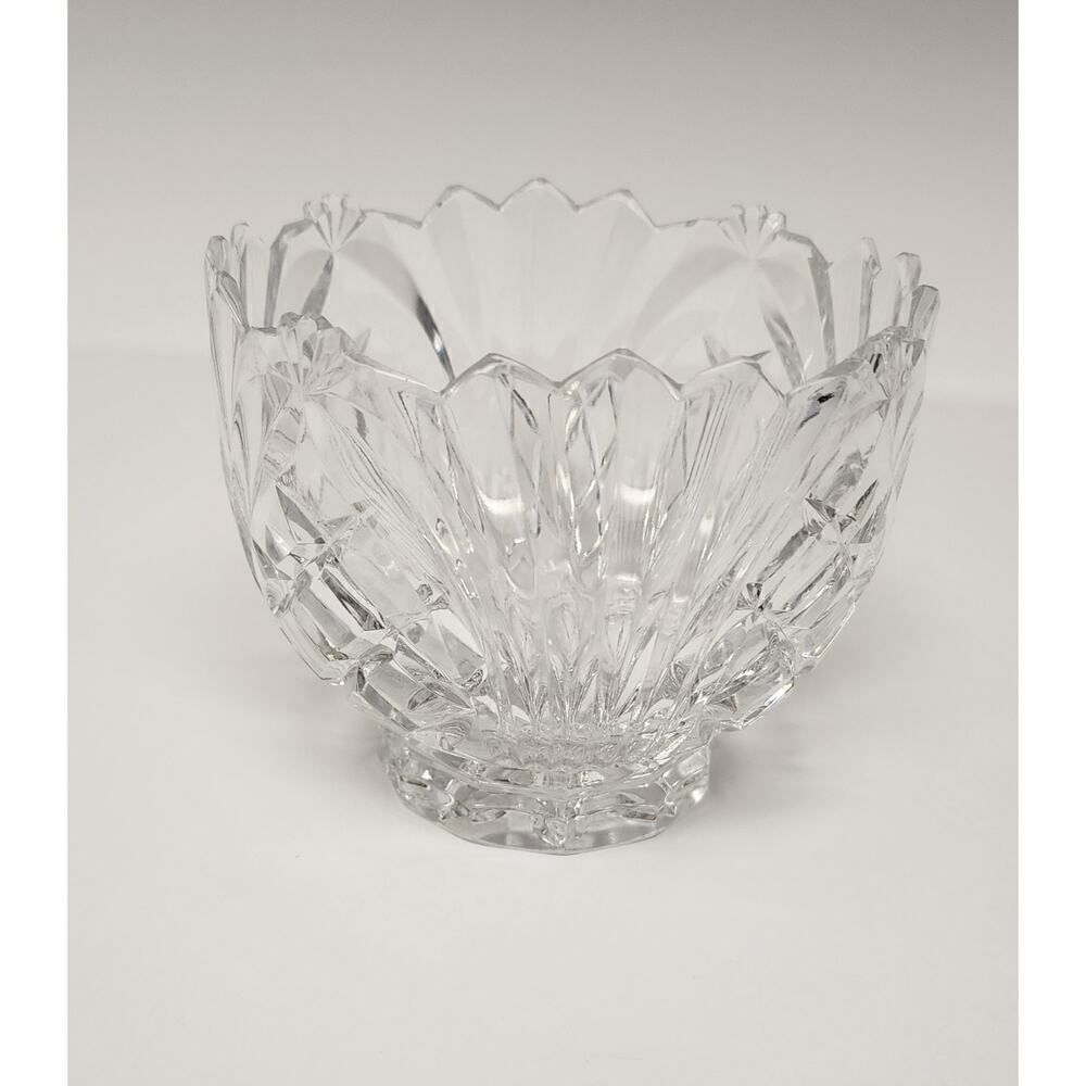 Imperial Lead Crystal Bowl Pineapple Crosshatch Meridian Bowl